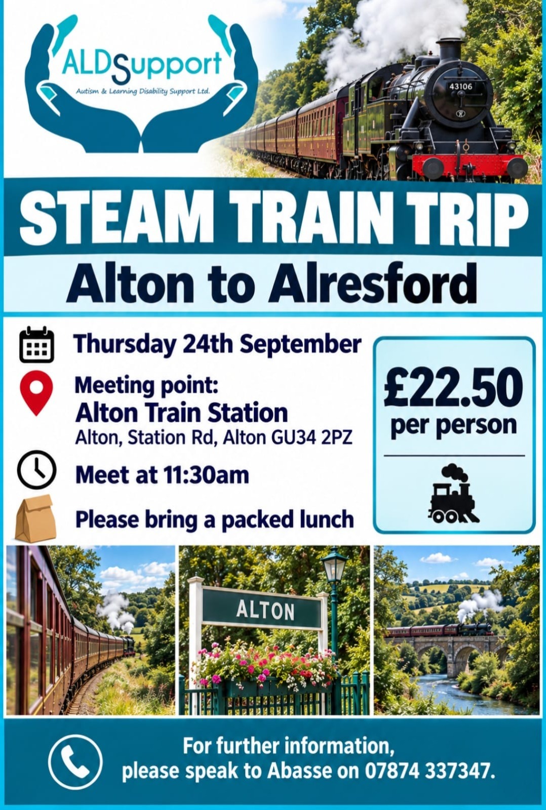 Stream Train Trip Alton to Alresford